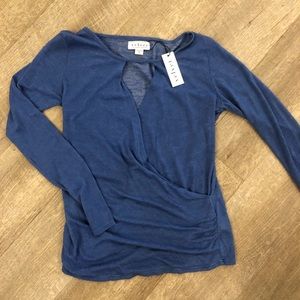 Velvet blue sweater
